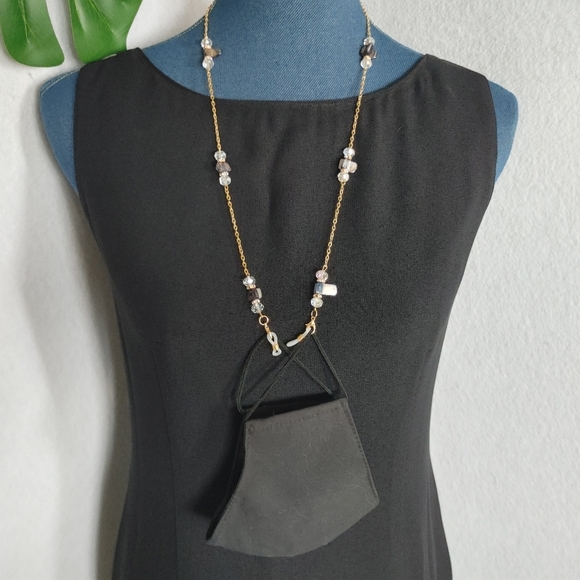 Gold Chain Natural Stone Eyeglass-Mask Lanyard Holder - Picture 6 of 7